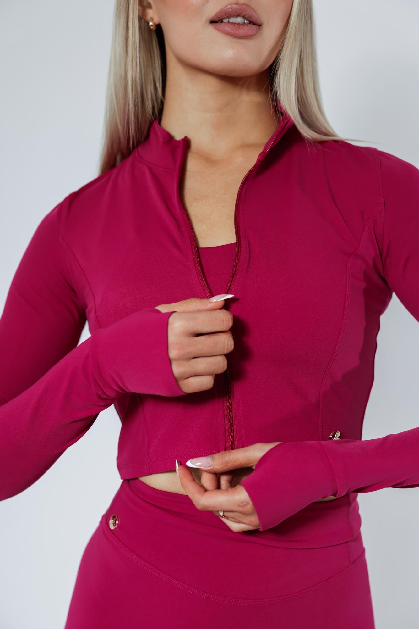 Core Zipper Jacket - Raspberry Pink