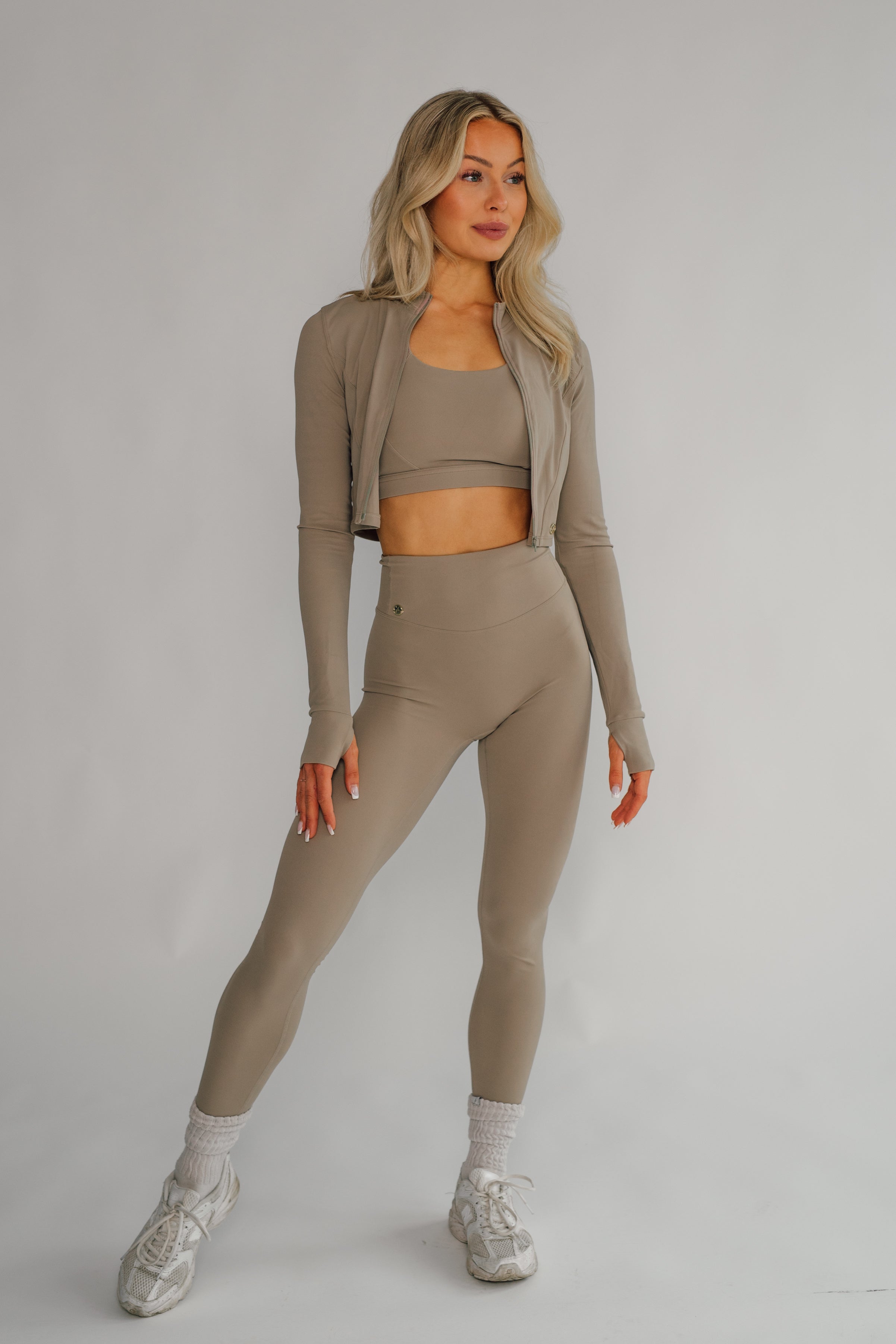 Core Zipper Jacket - Iced Latte