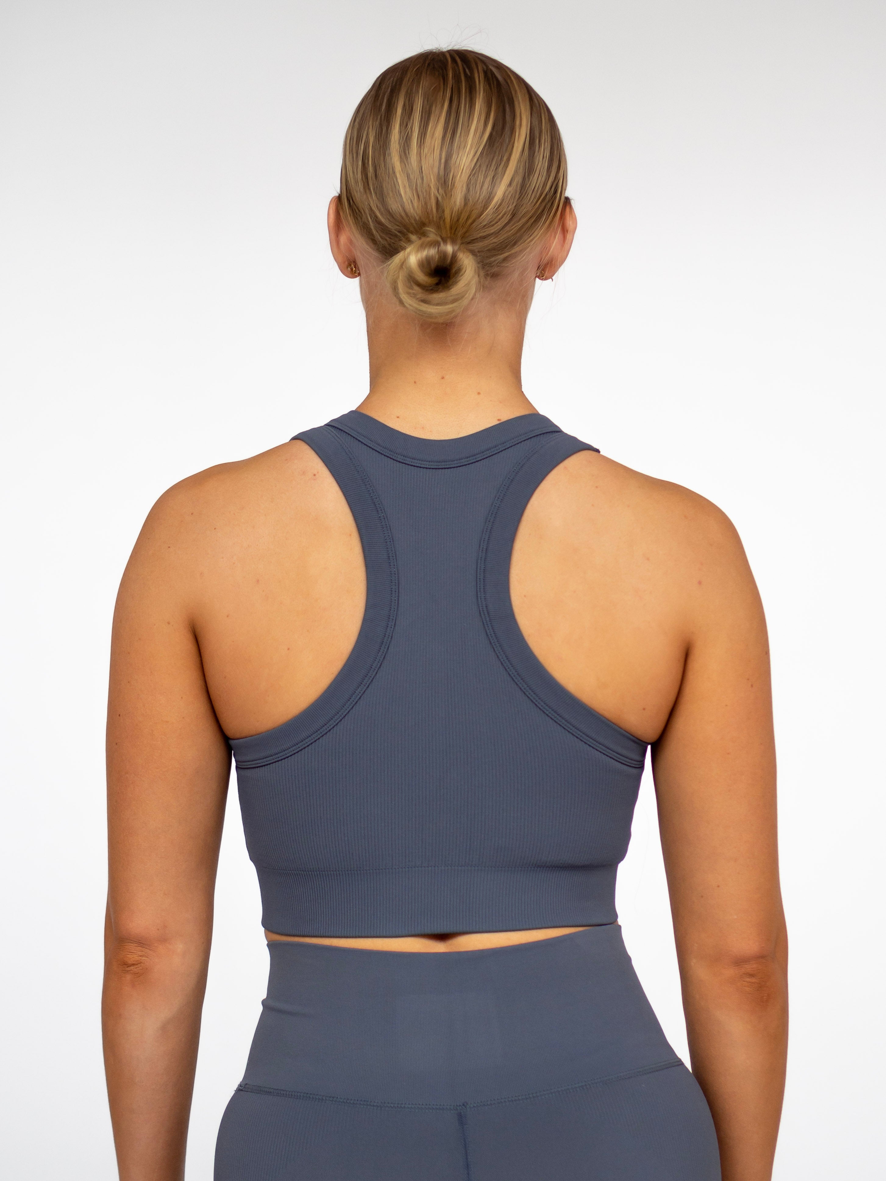 Everyday Ribbed Top - Stormy Sky