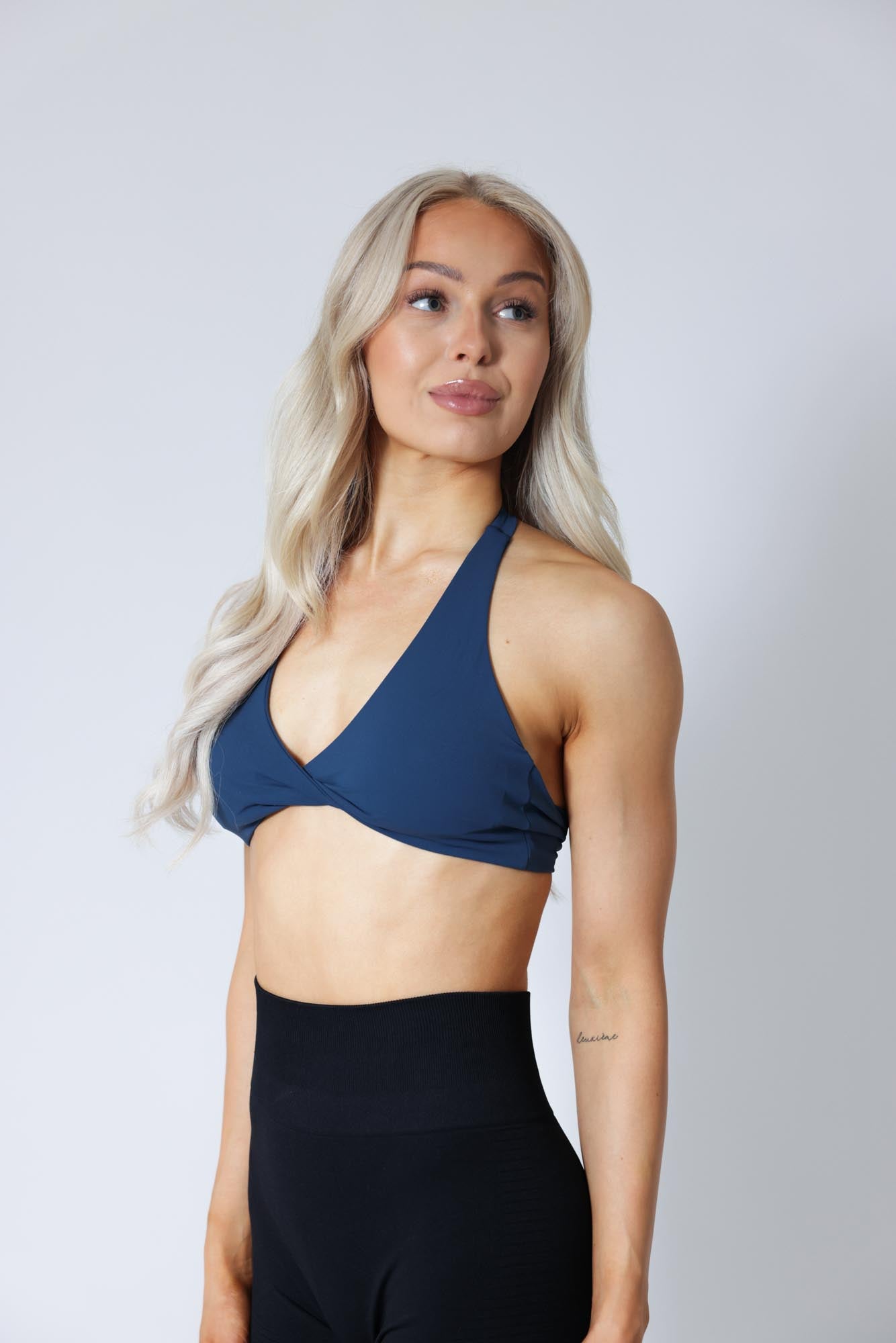Halterneck Twist Bra - Blueberry