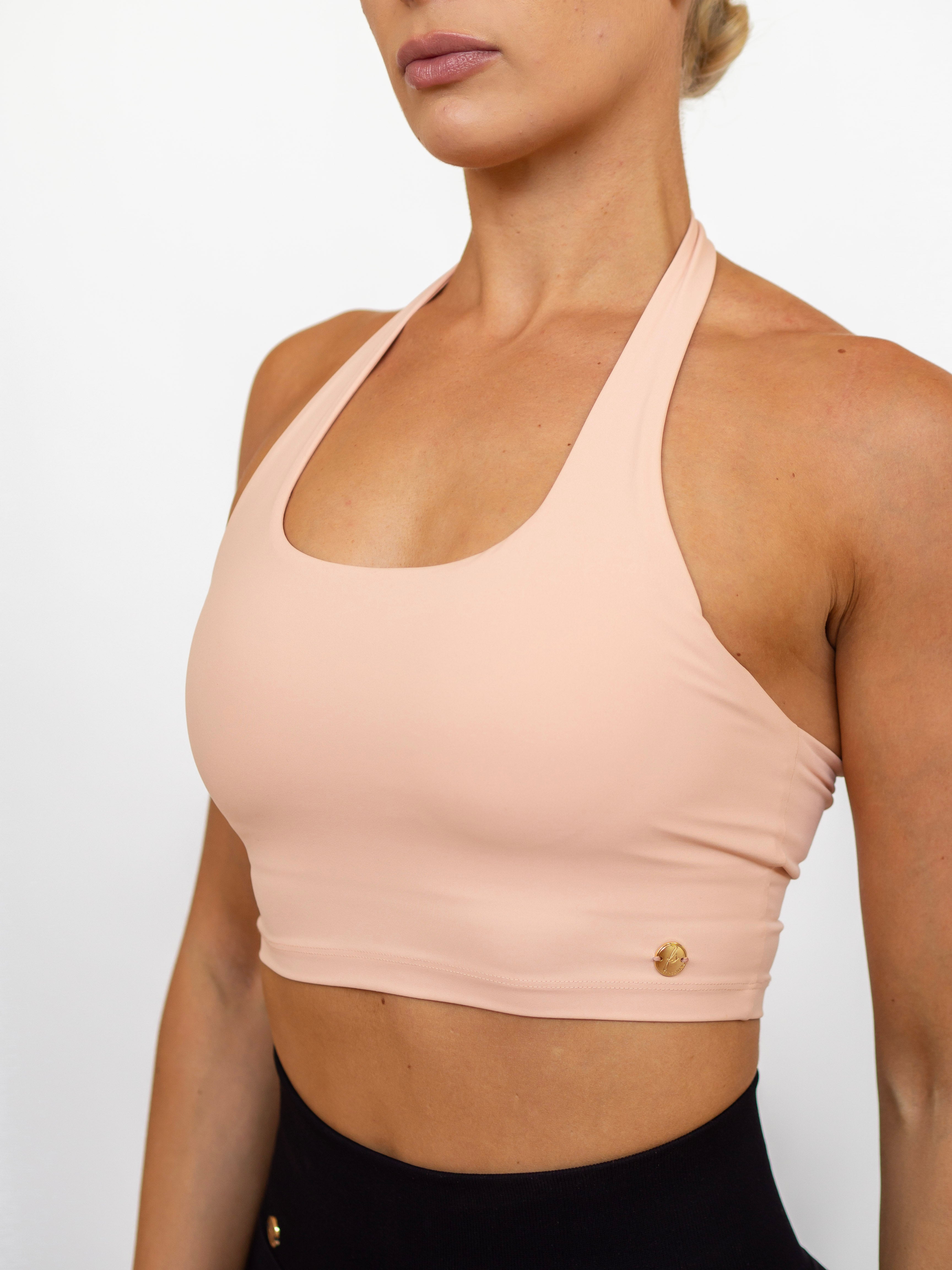 Halterneck Top - Apricot Blush