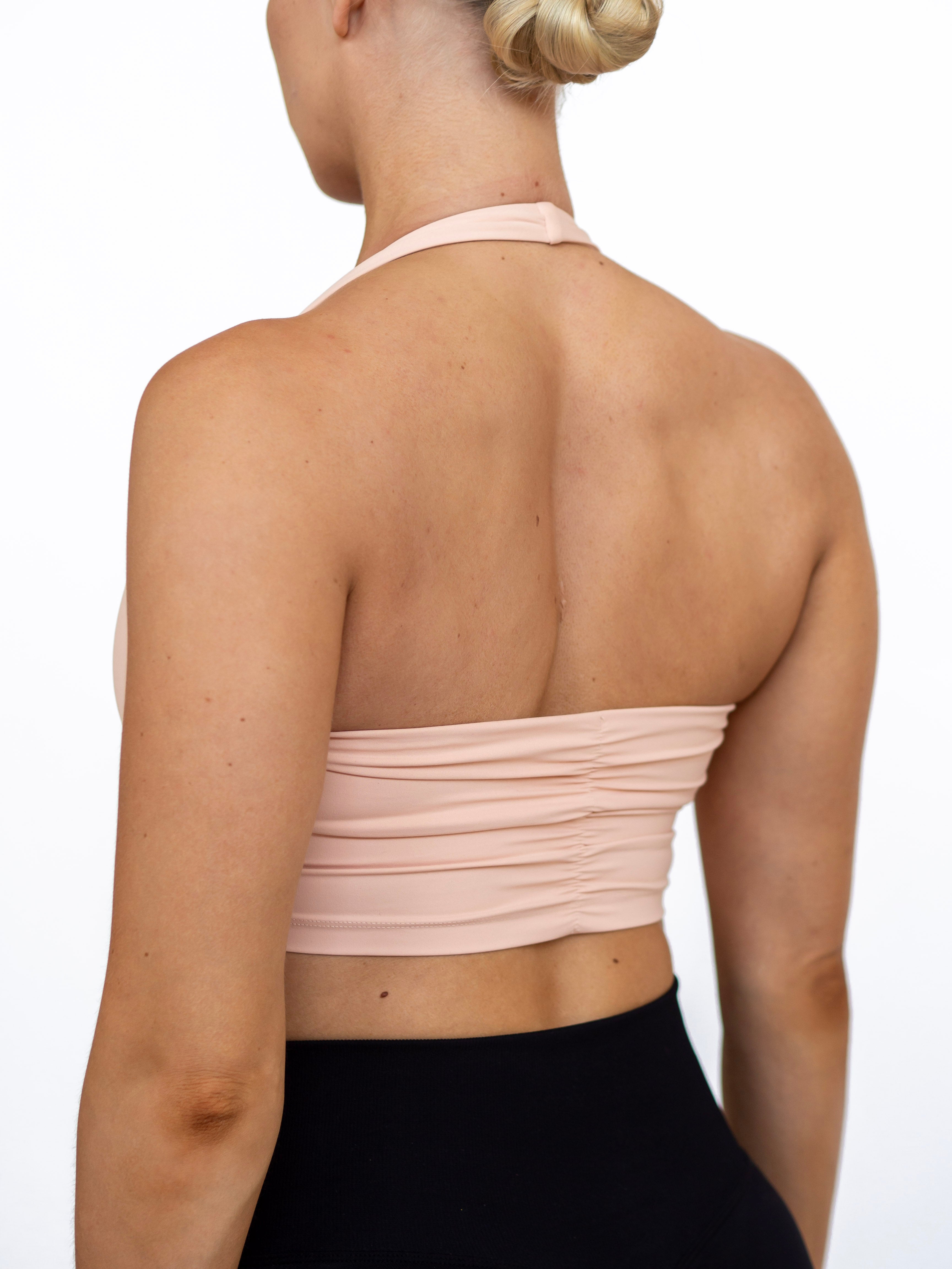 Halterneck Top - Apricot Blush