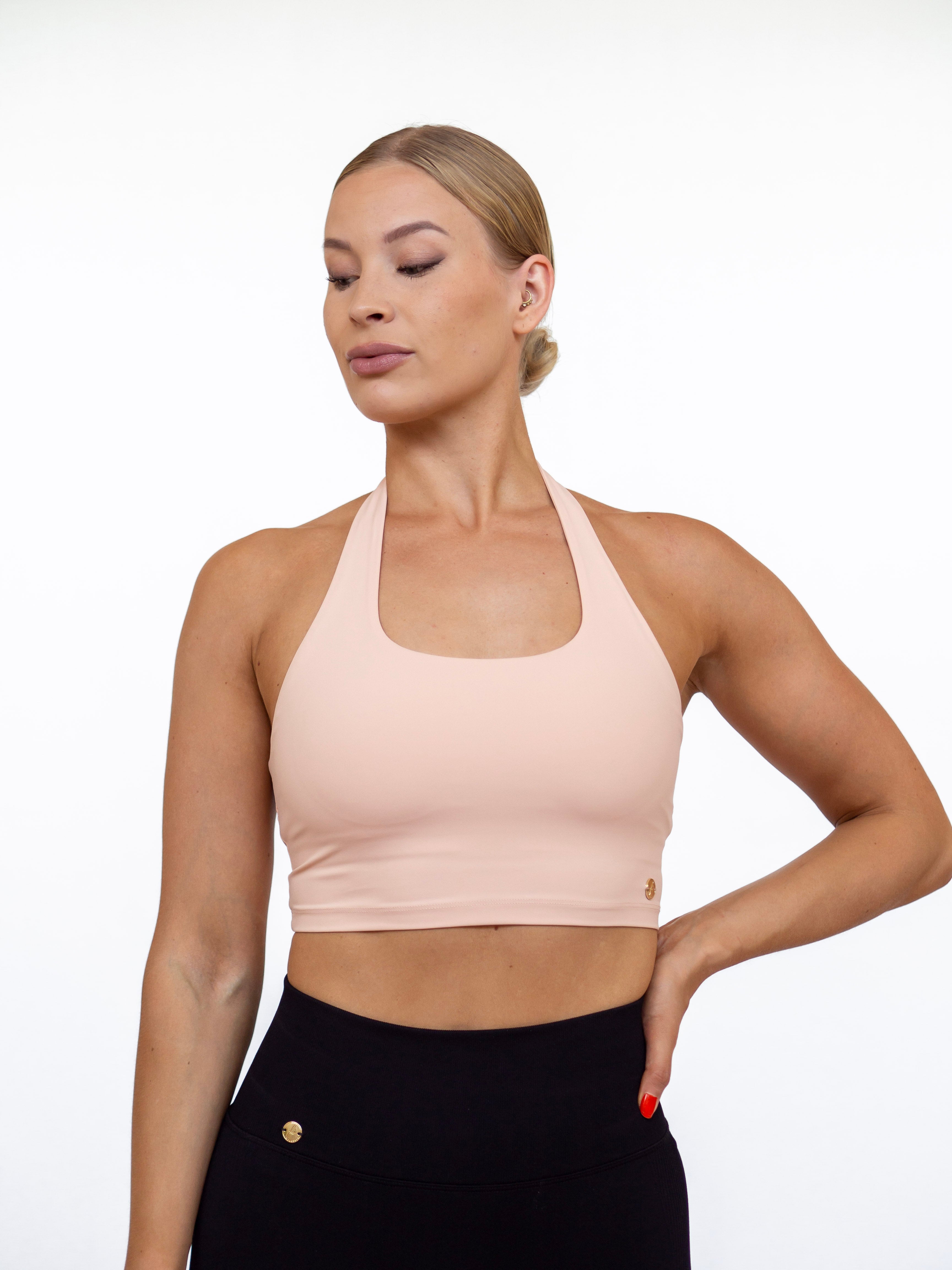 Halterneck Top - Apricot Blush