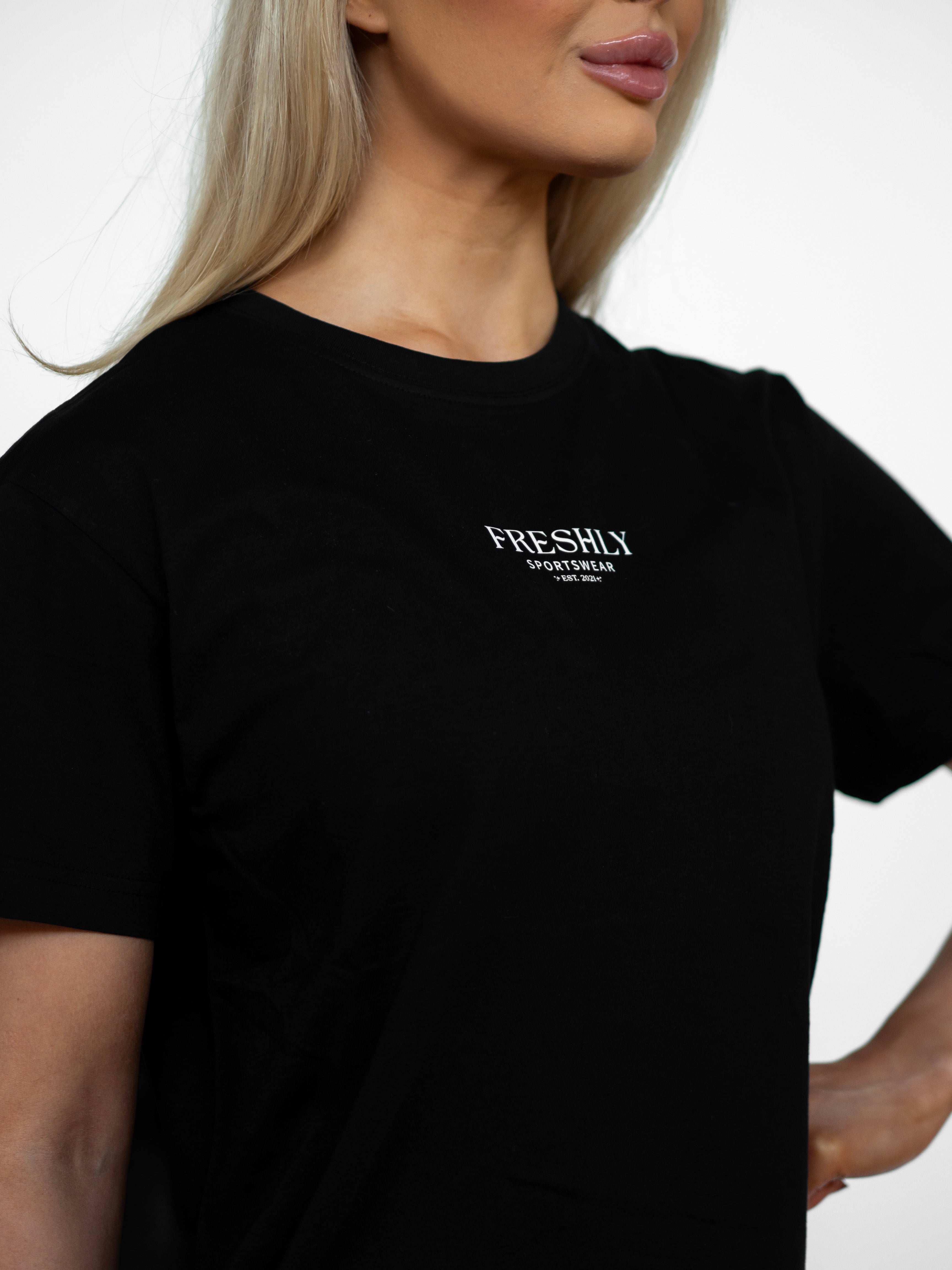 FRESHLY LIFTING CLUB OVERSIZED TEE - BLACK