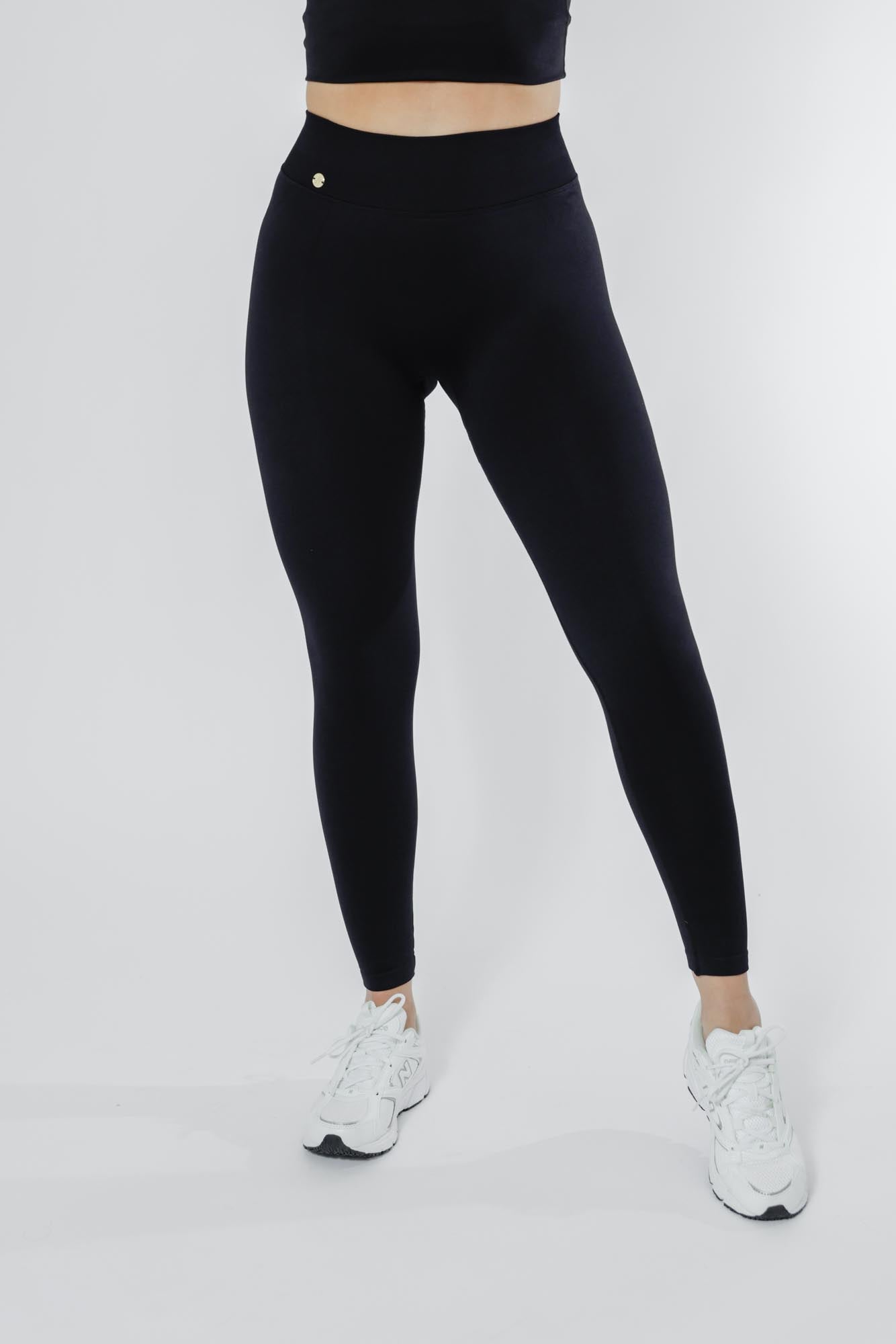 Peachy Mid-Rise Tights - Black