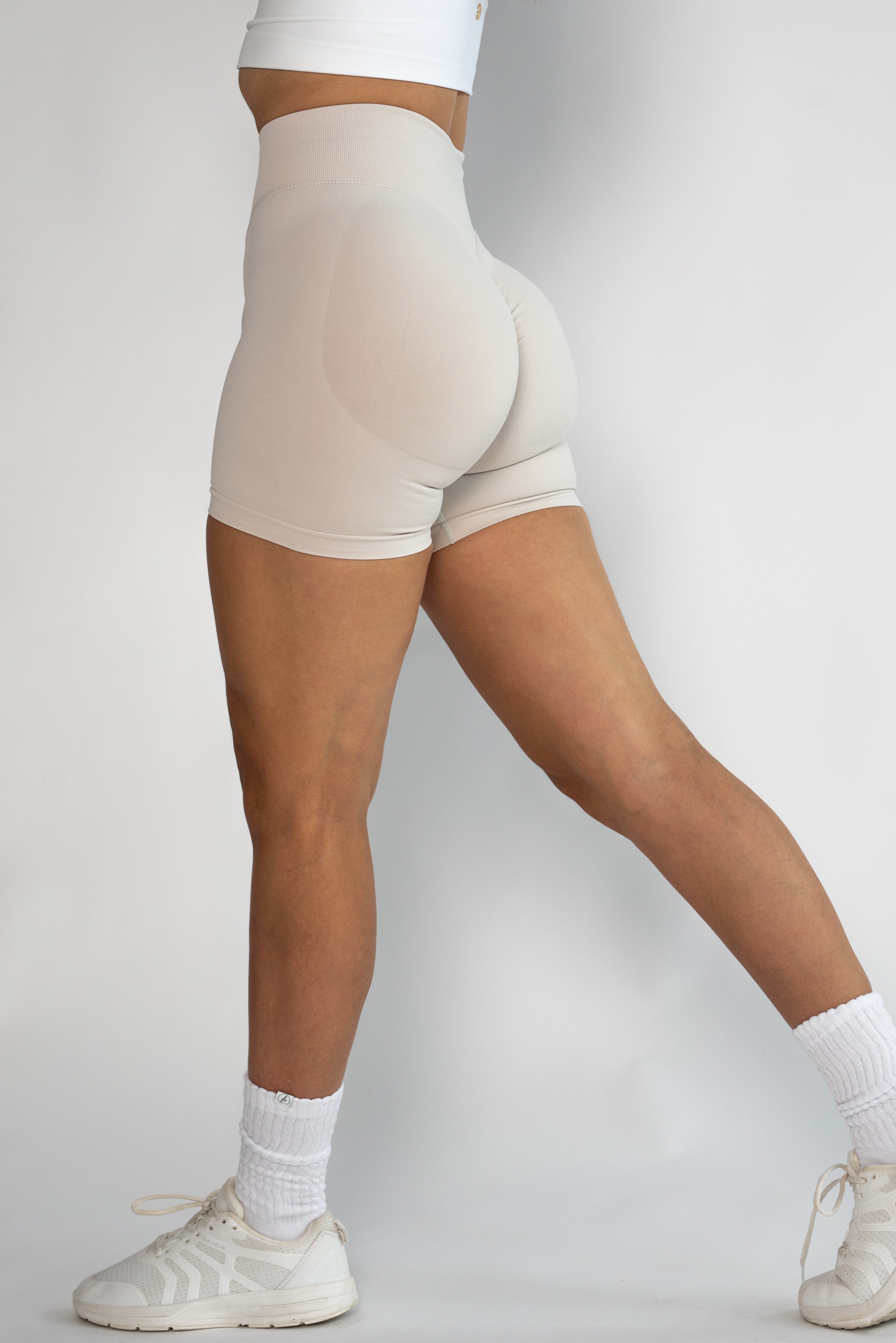 Perfect Peachy Shorts - Pearl Grey