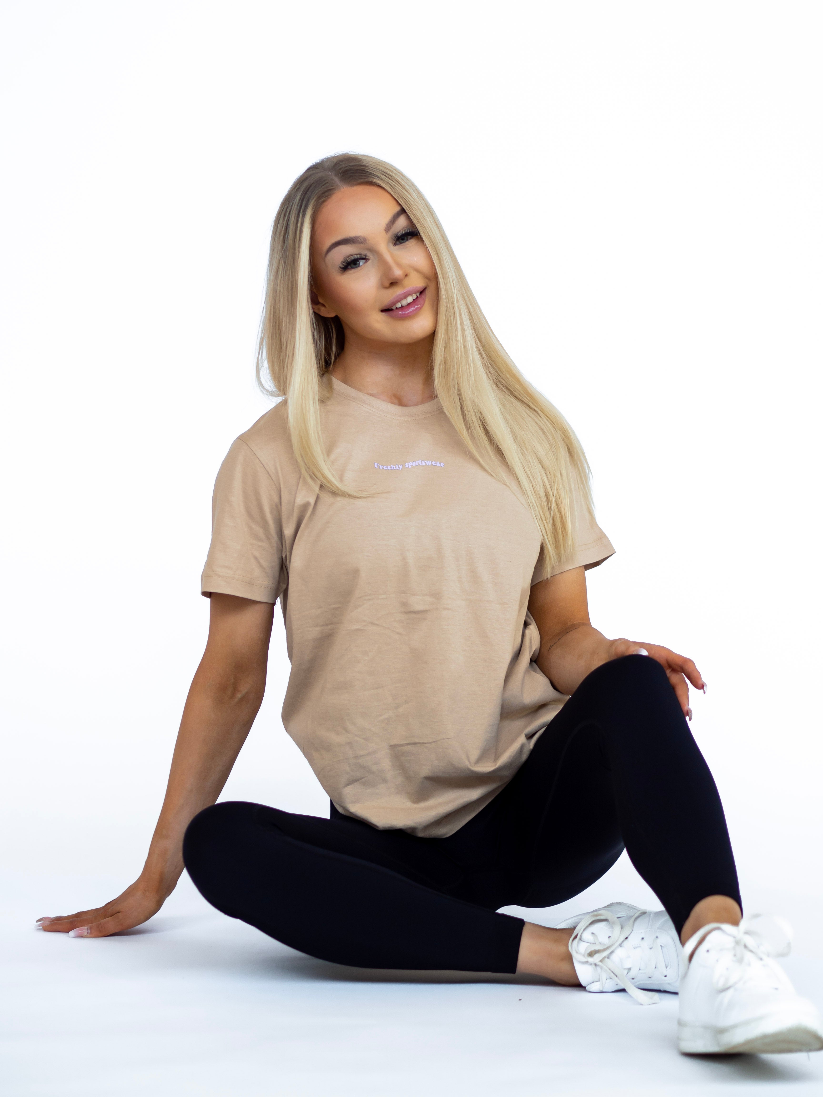 PUMP COVER OVERSIZED TEE - Groove Sand