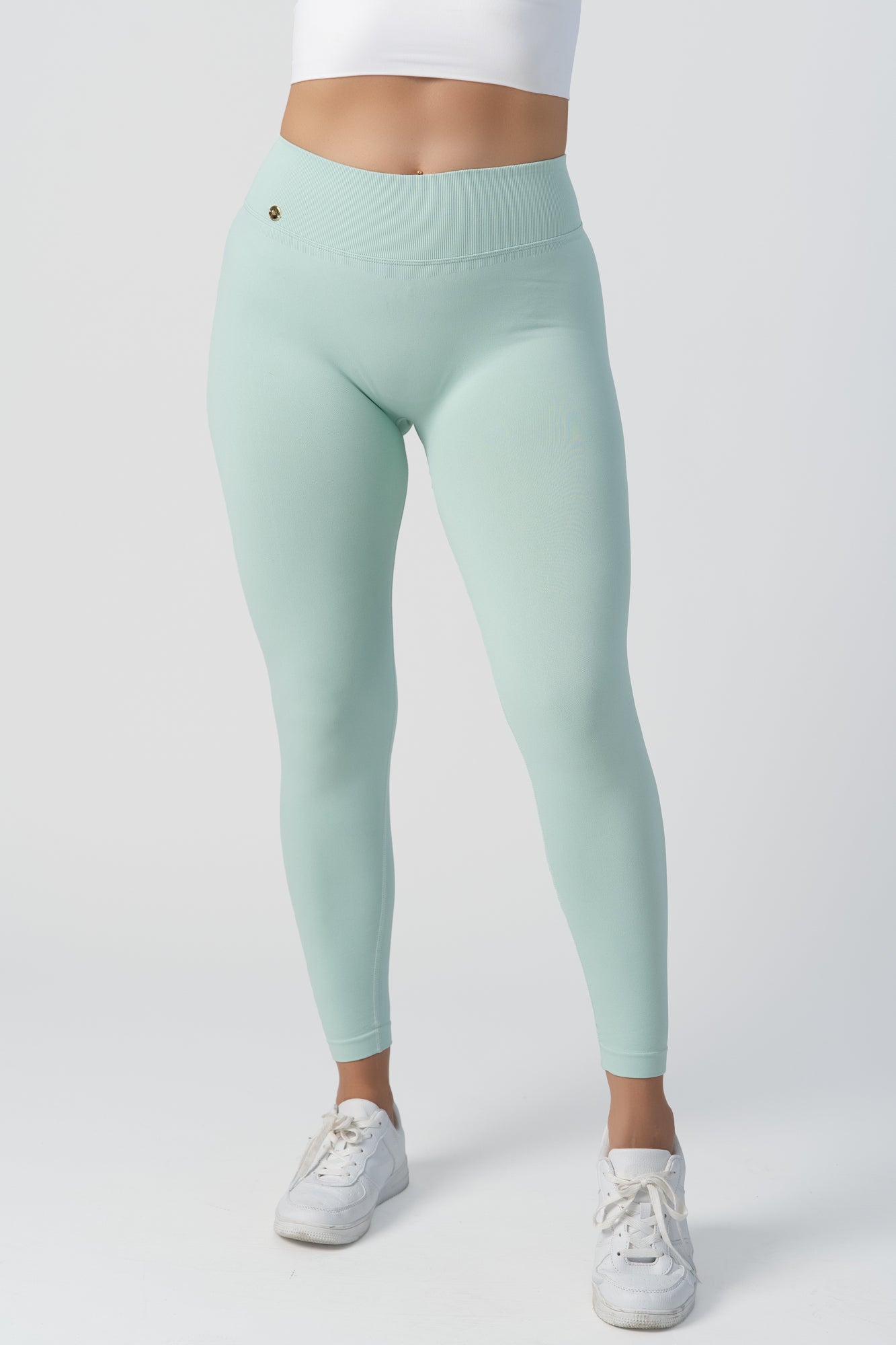 V-Waist Tights - Mint Breeze