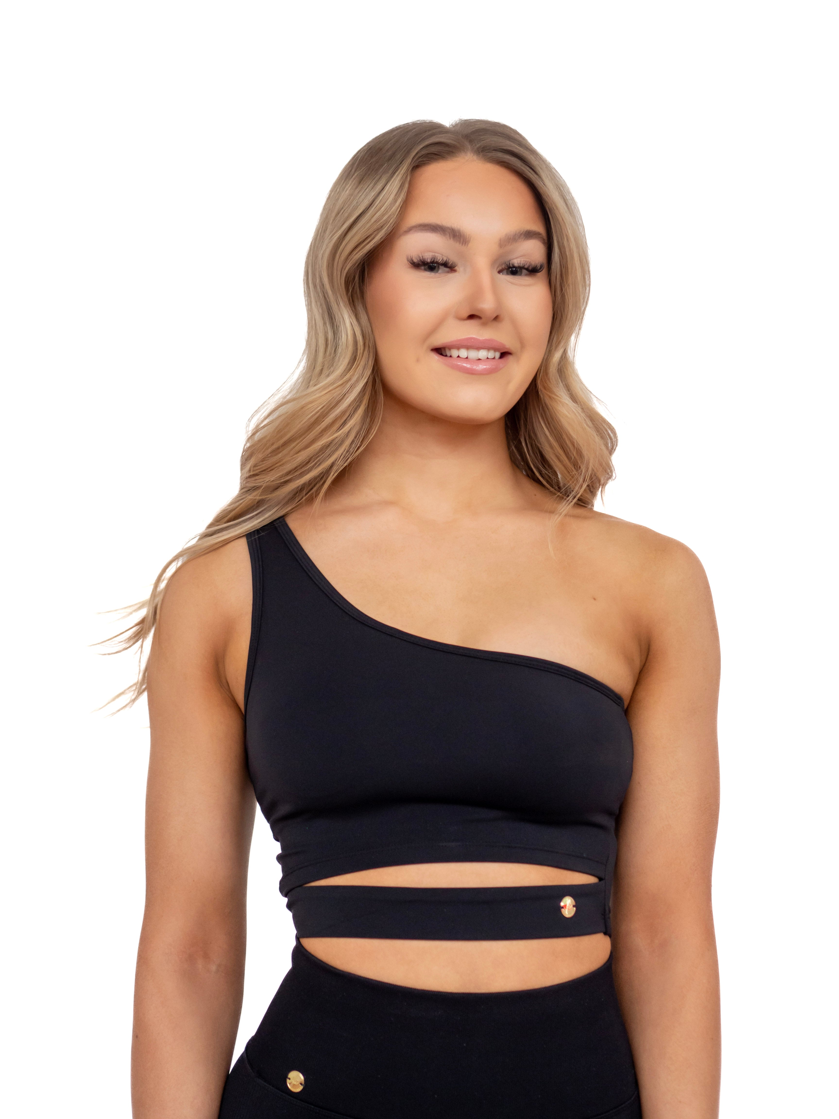 One Shoulder Top - Black