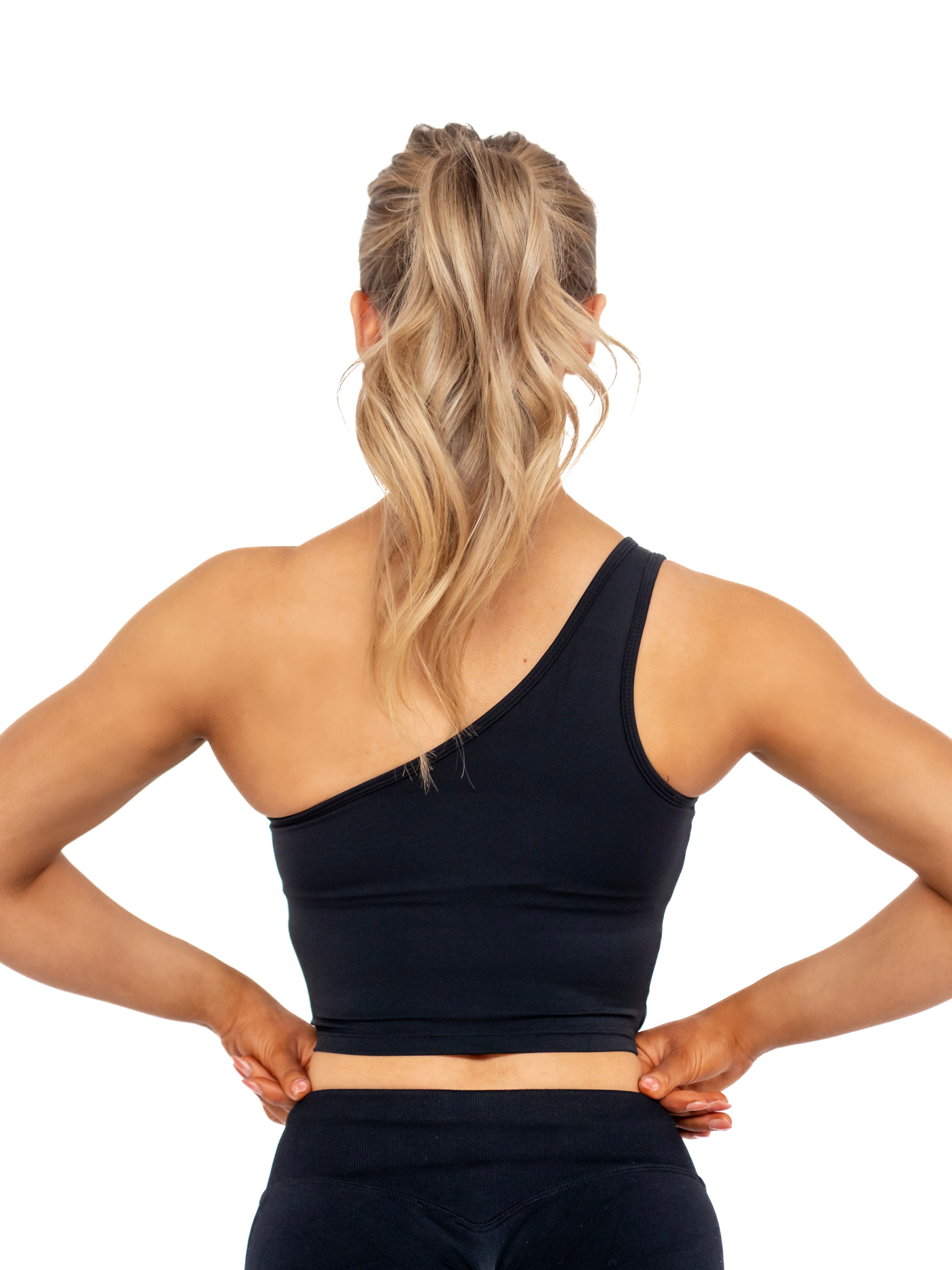 One Shoulder Top - Black