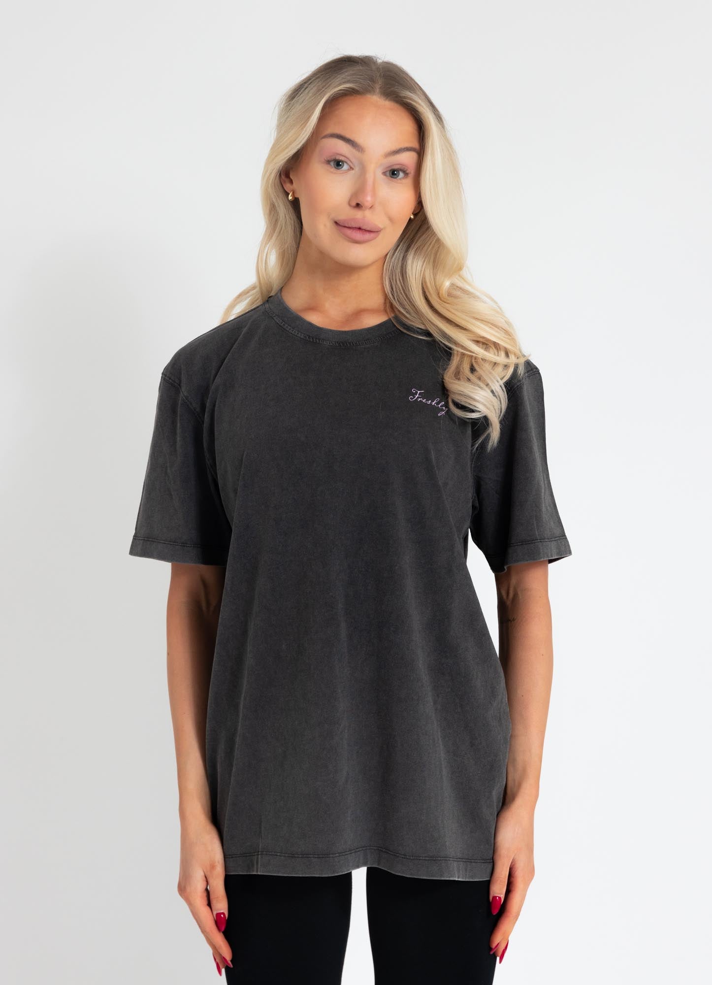 PUMP COVER OVERSIZED TEE - Ash Stone