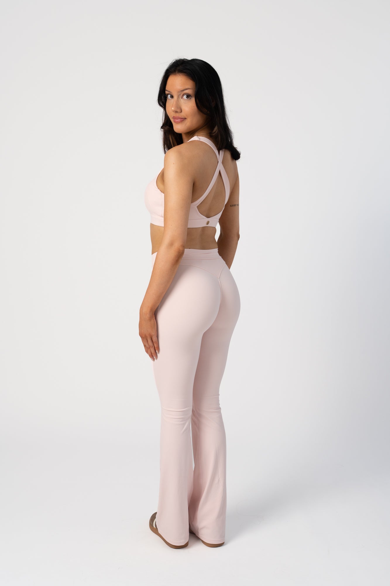 Core Flare Tights - Blush Pink