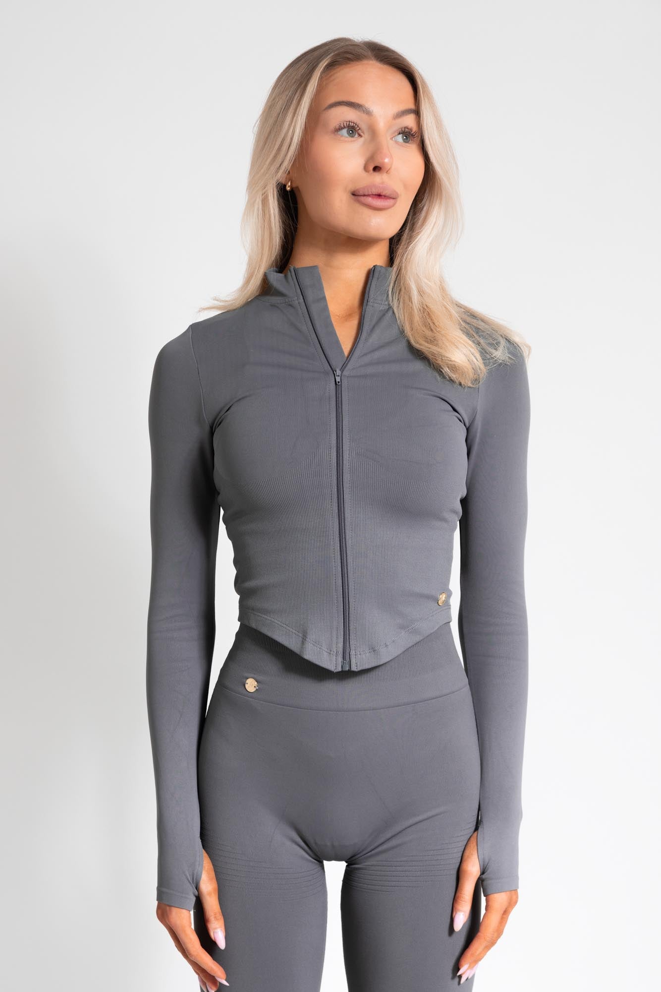 Formé Sculpt Zip Jacket - Cool Grey