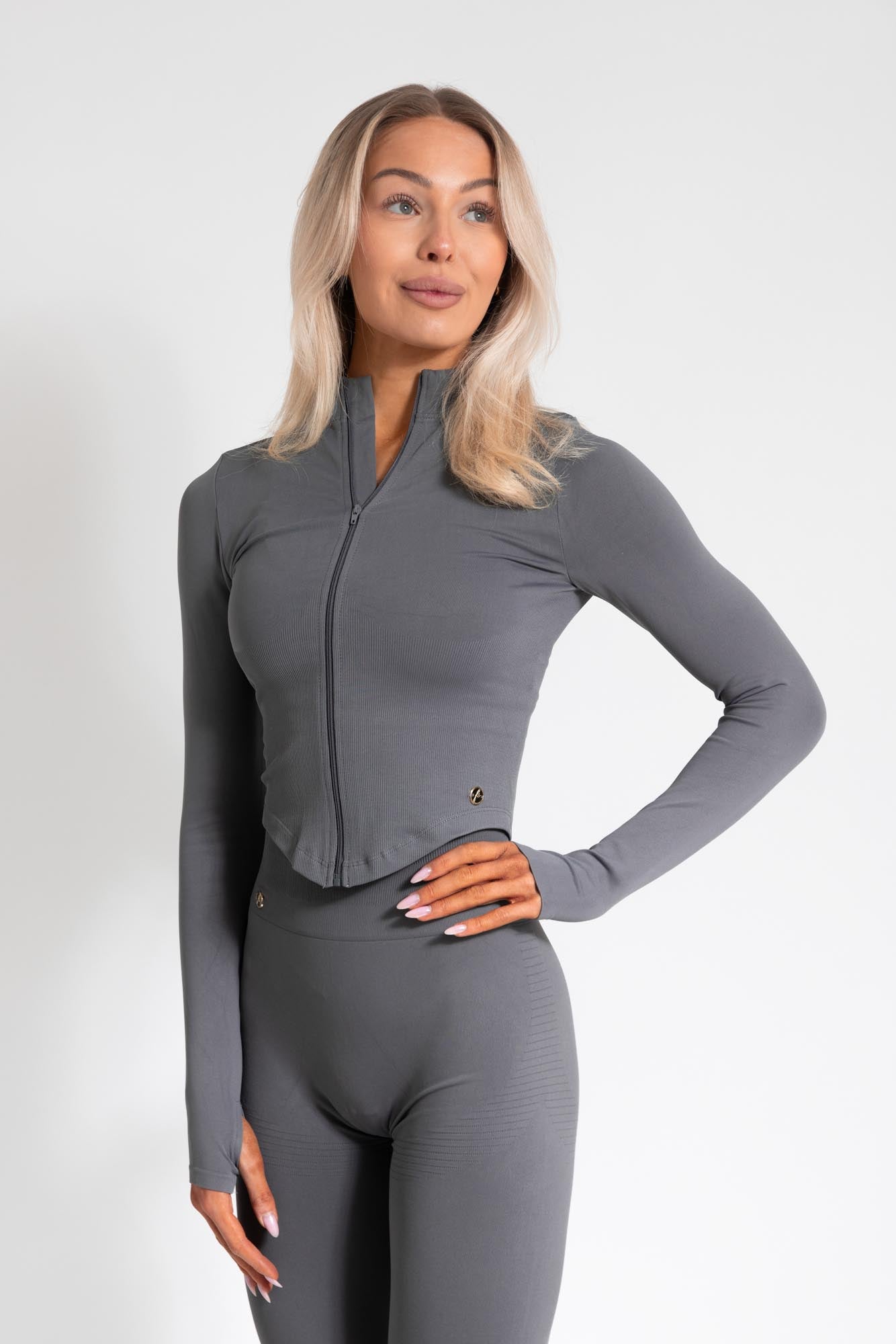 Formé Sculpt Zip Jacket - Cool Grey