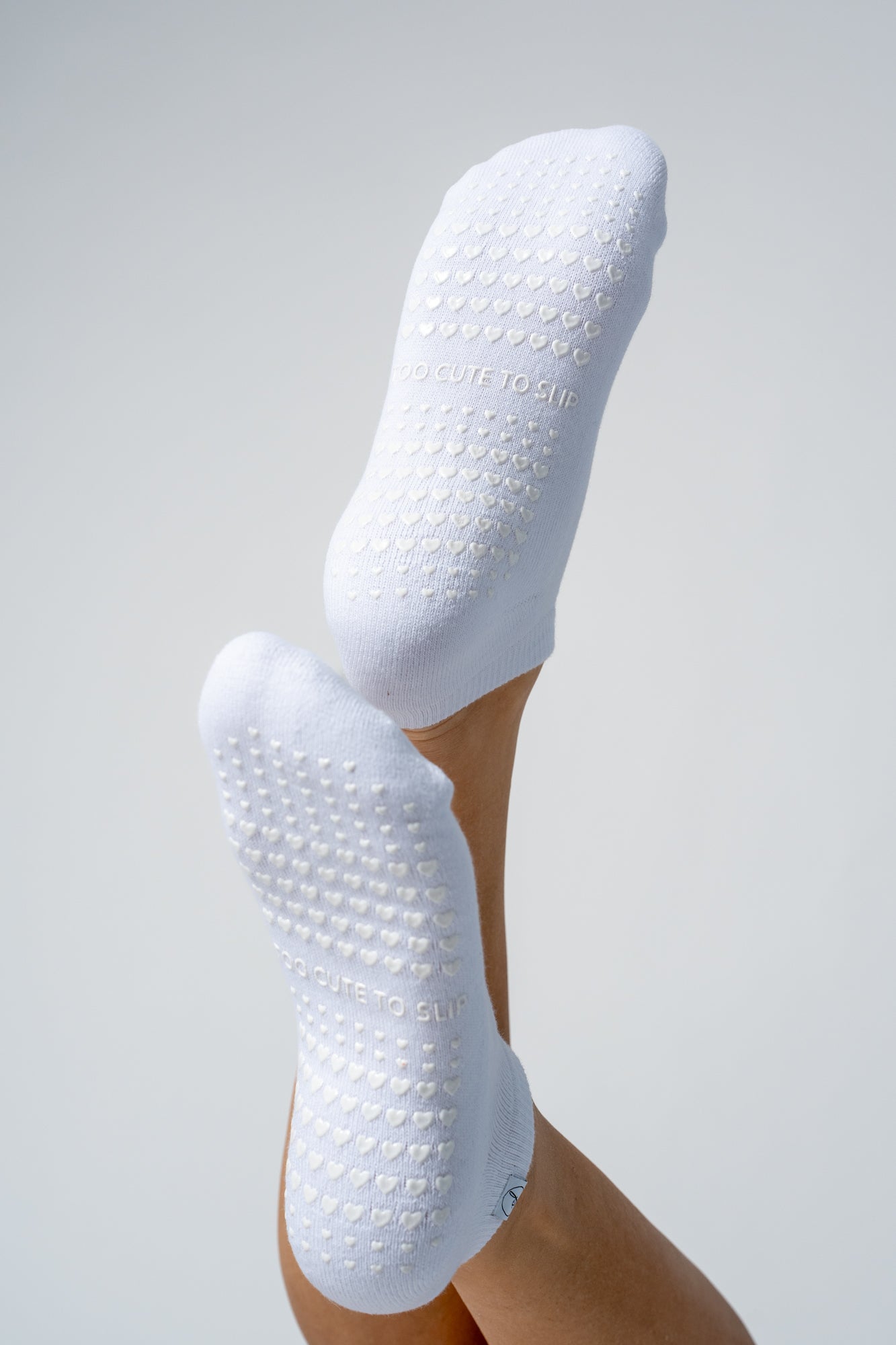 FRESHLY Ankle Grip Socks - Too Cute To Slip with White Logo