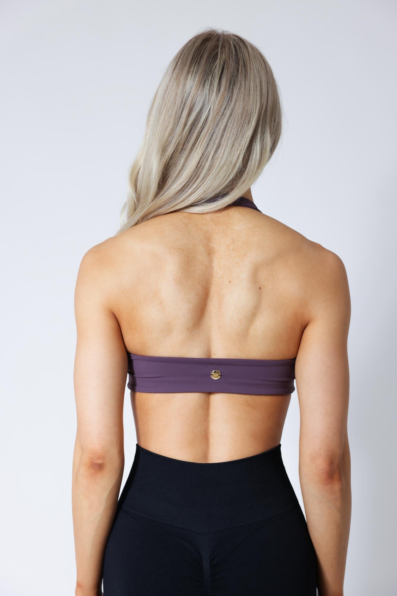 Halterneck Sports Bra - Dusty Purple