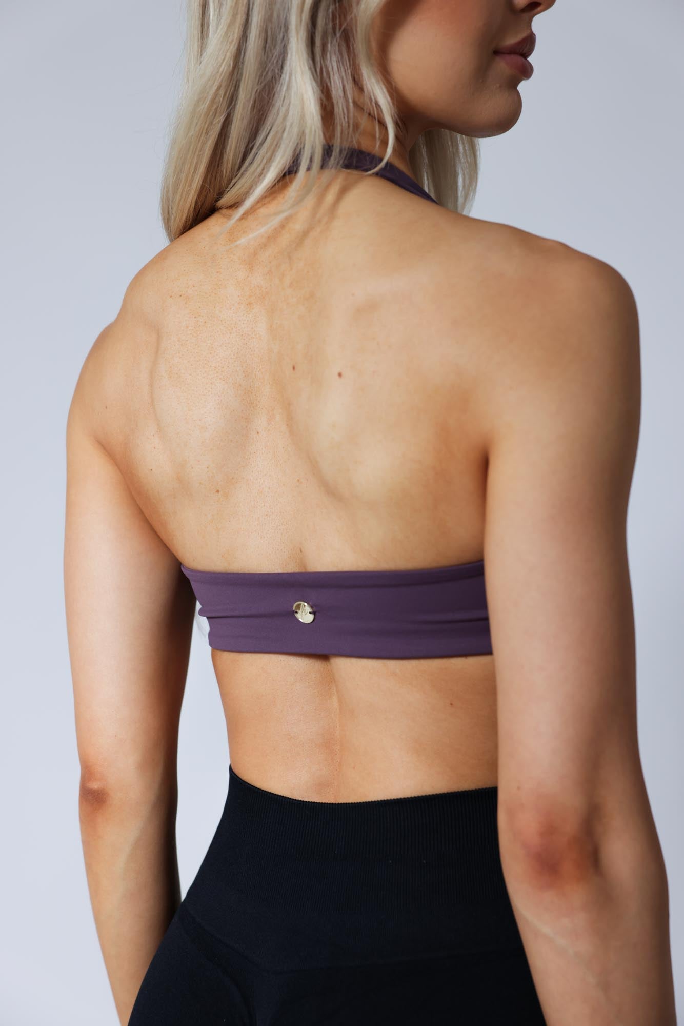 Halterneck Sports Bra - Dusty Purple