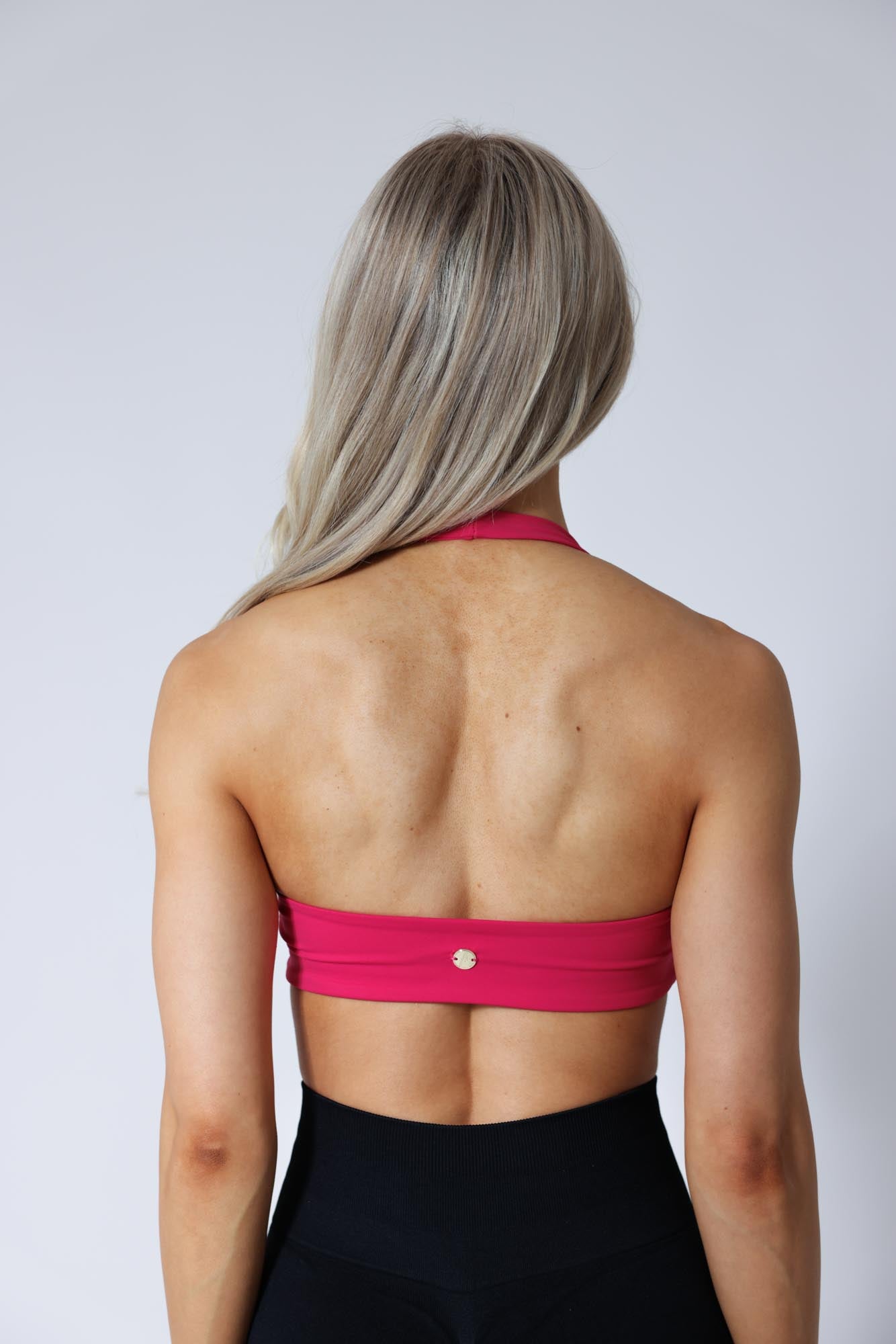 Halterneck Sports Bra - Hot Pink