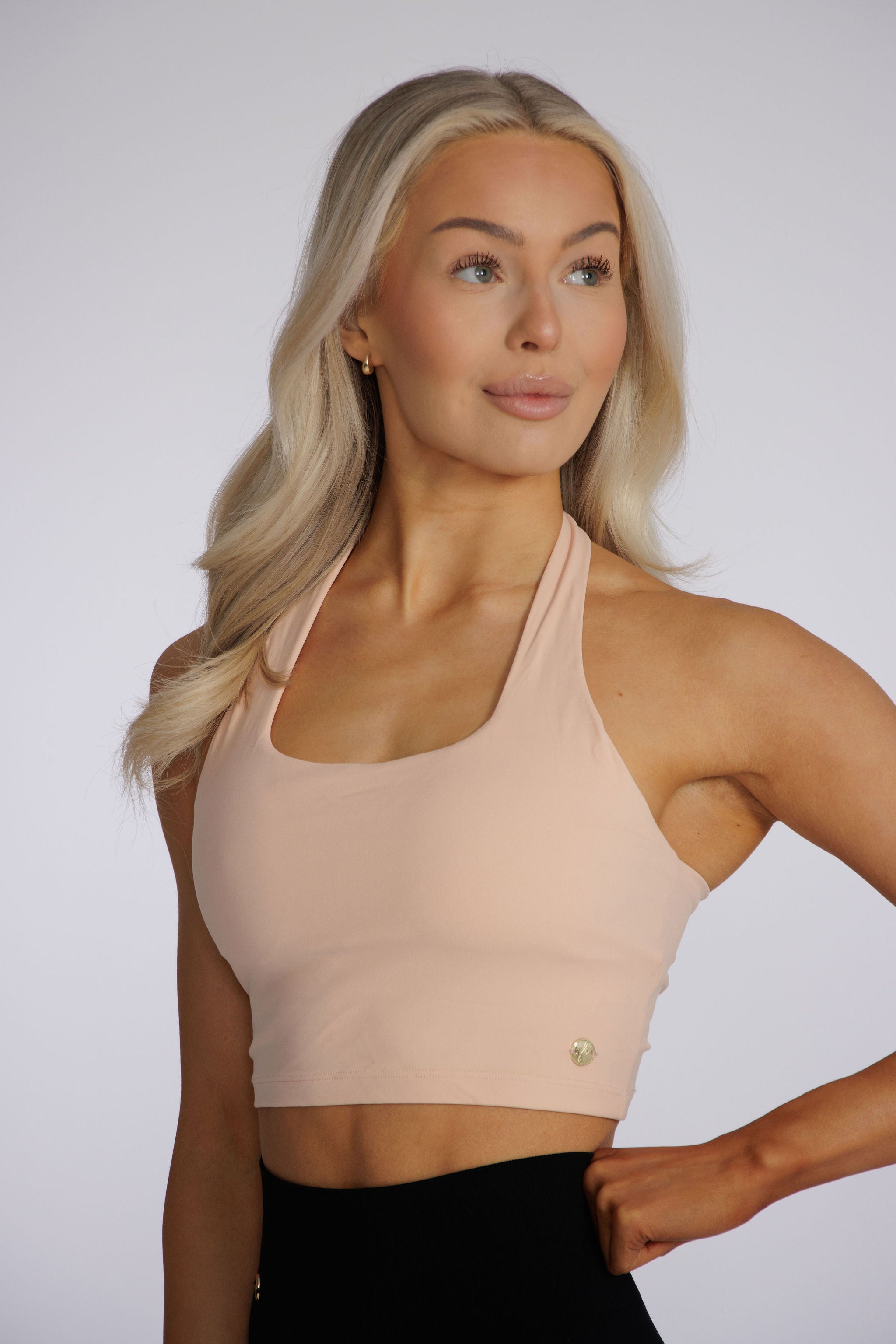 Halterneck Top - Apricot Blush