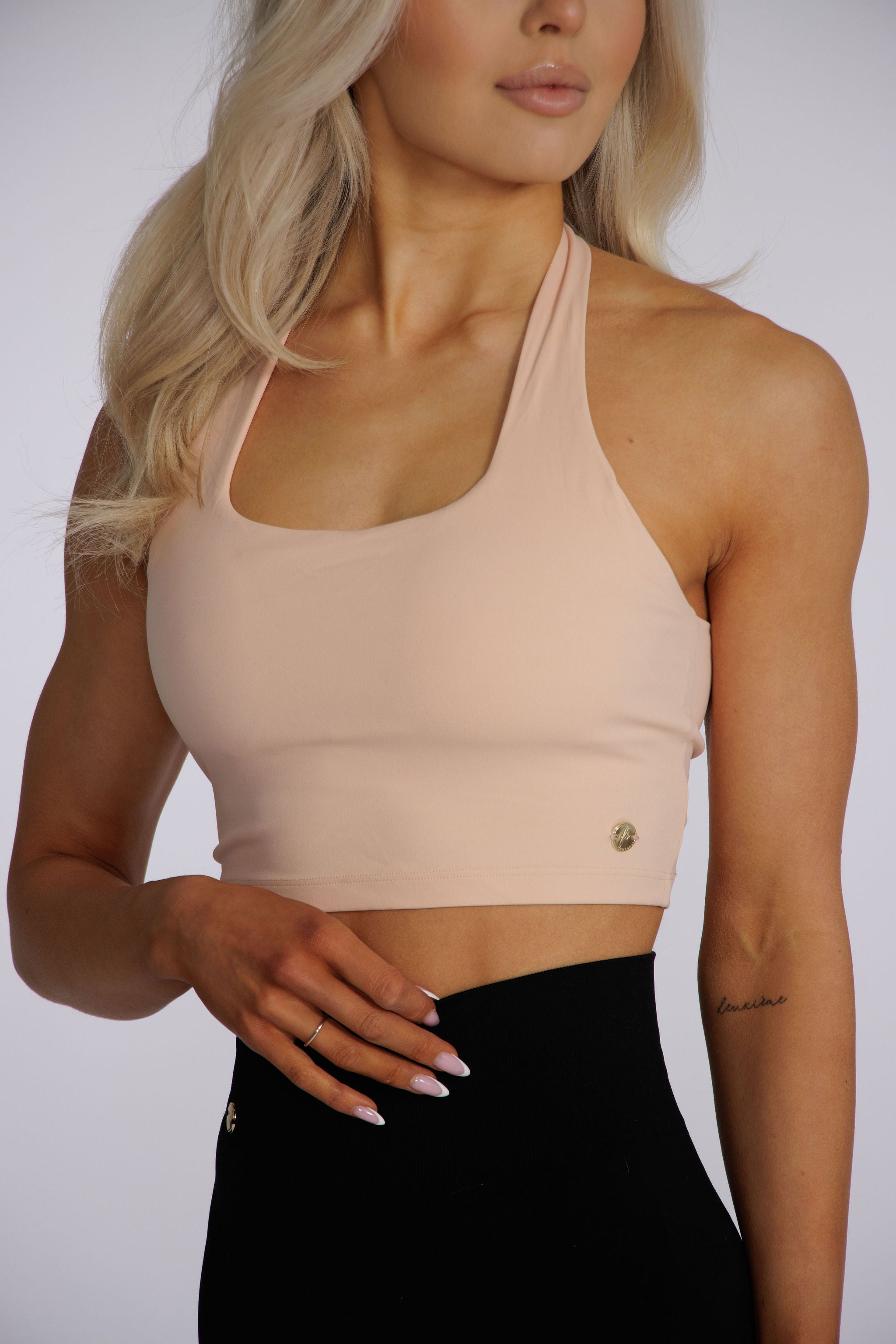 Halterneck Top - Apricot Blush