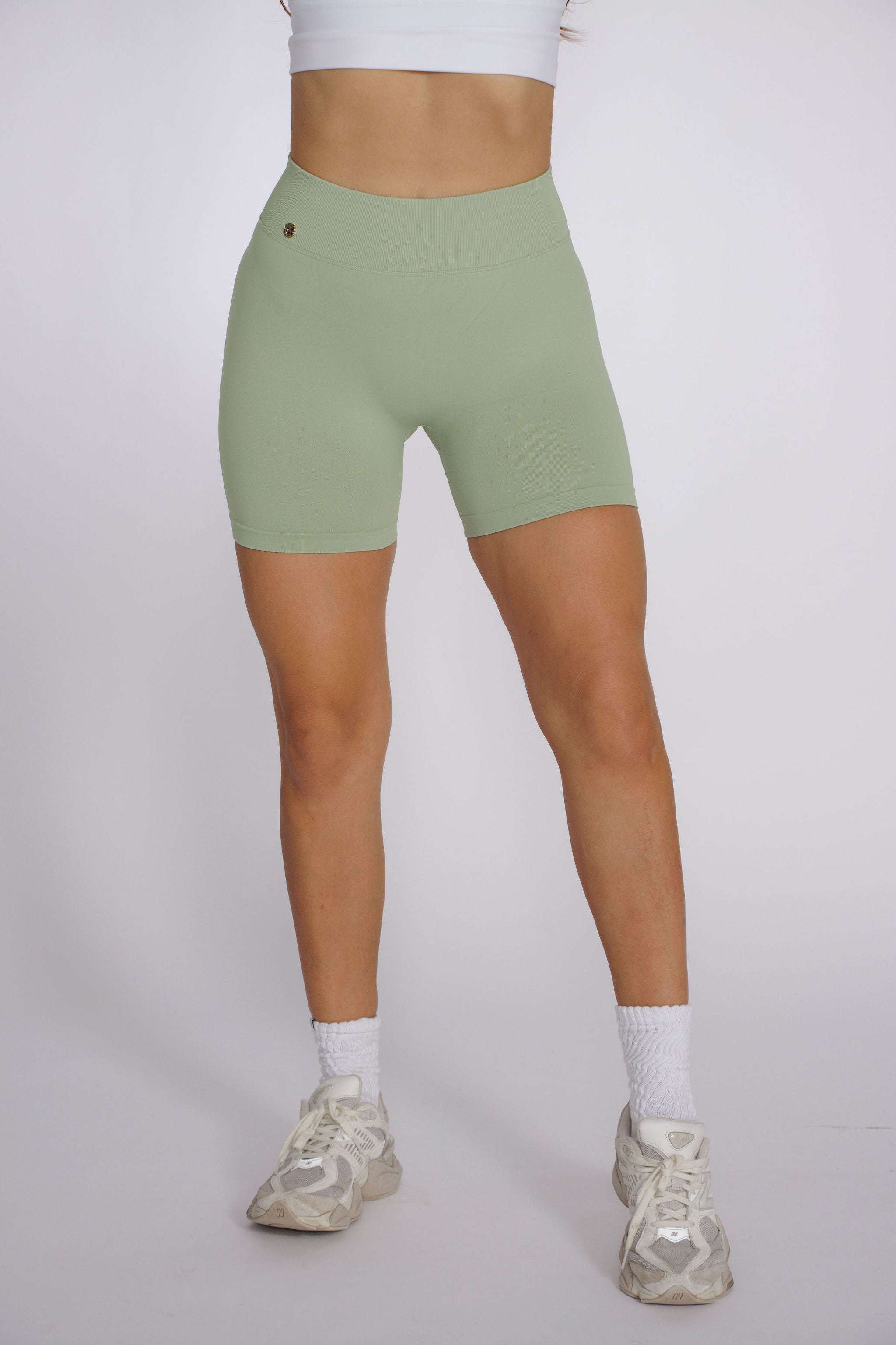 Perfect Peachy  Shorts - Pale Green