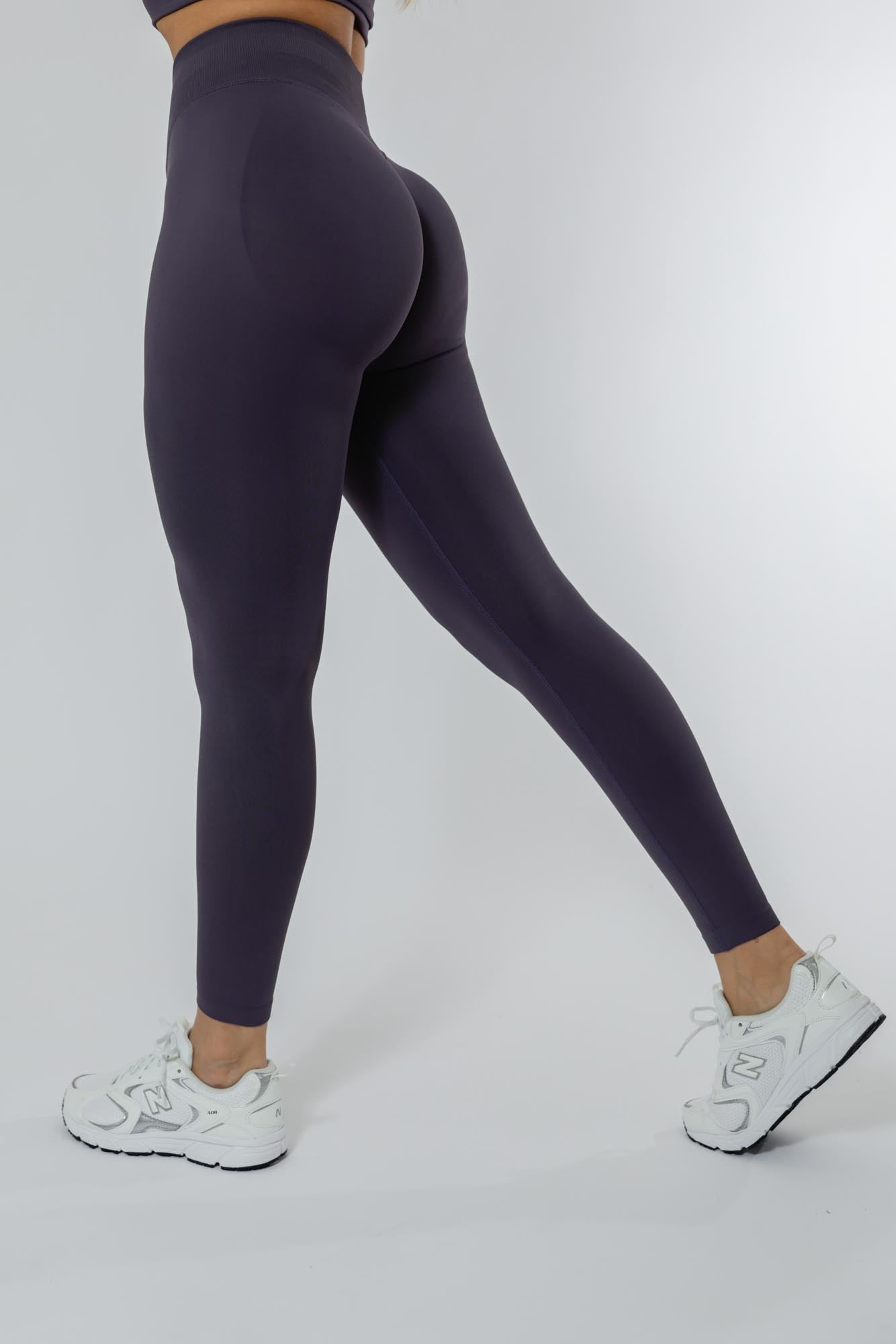 Peachy Mid-Rise Tights - Dusty Violet