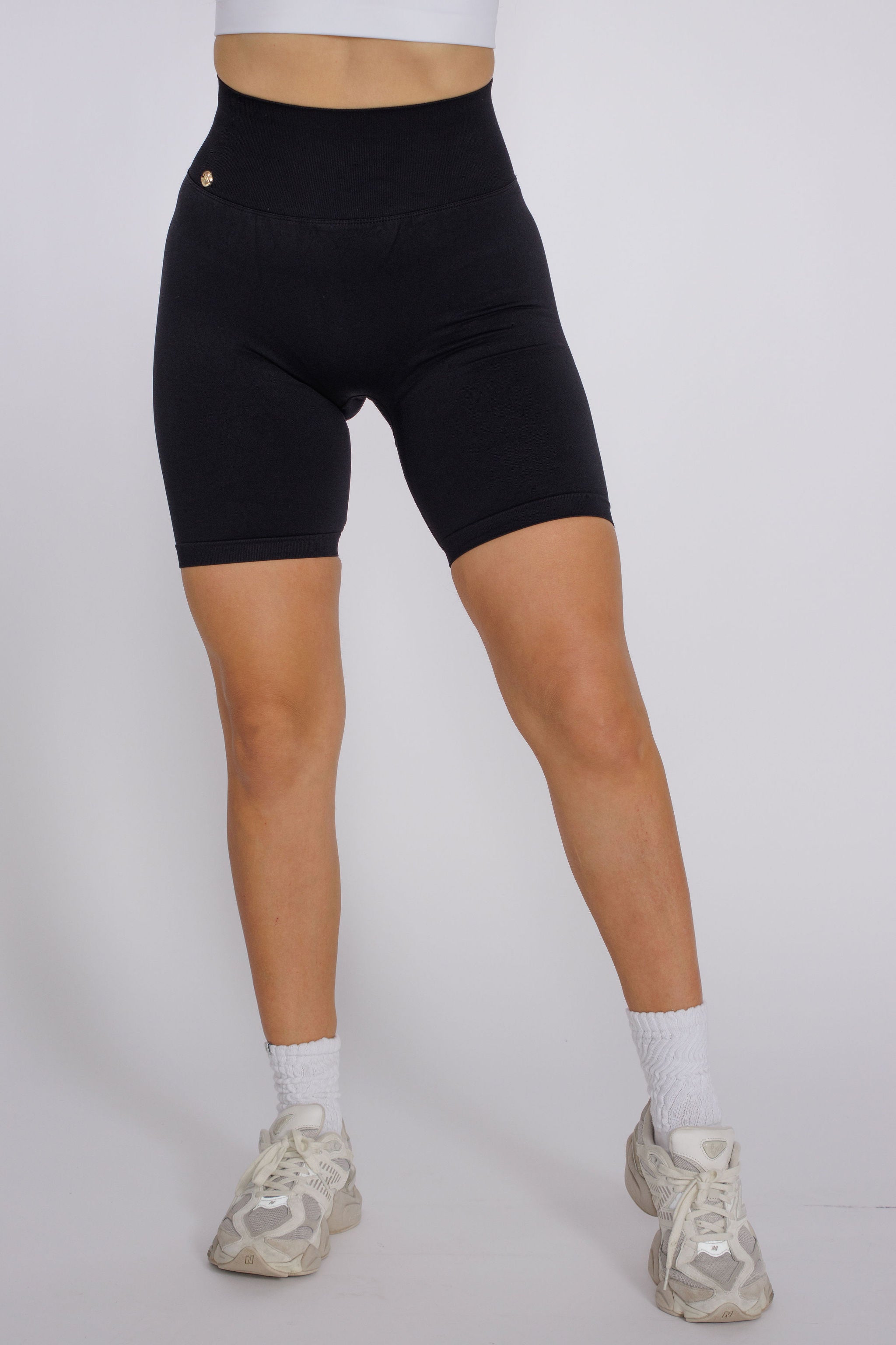 Perfect Peachy Biker Shorts - Black