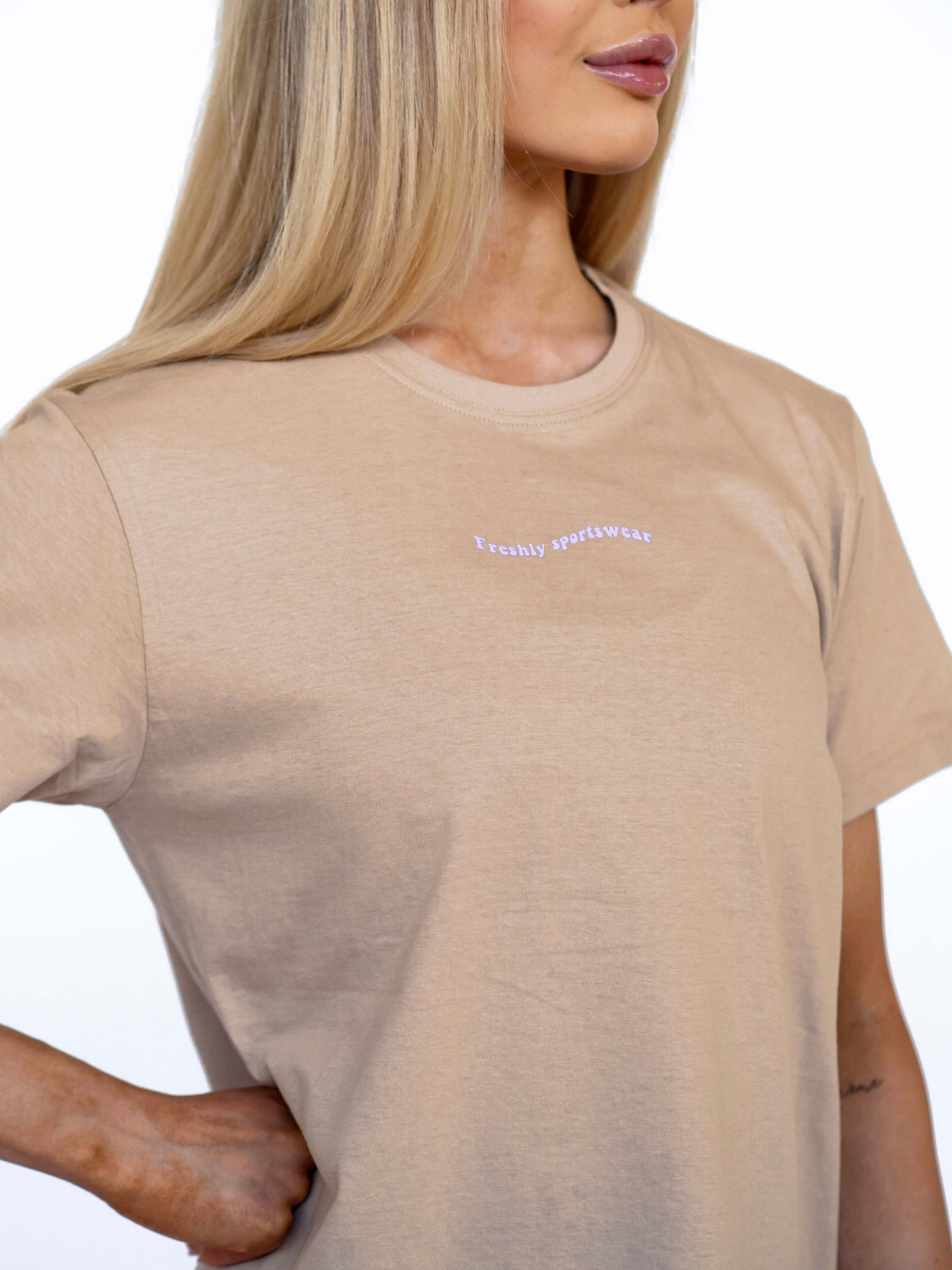 PUMP COVER OVERSIZED TEE - Groove Sand