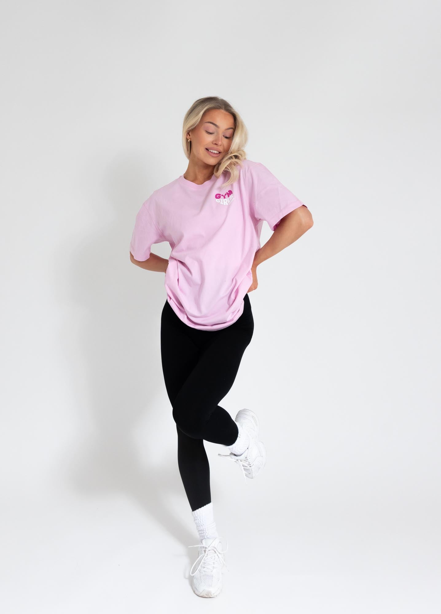 PUMP COVER OVERSIZED TEE - Sweet Pink