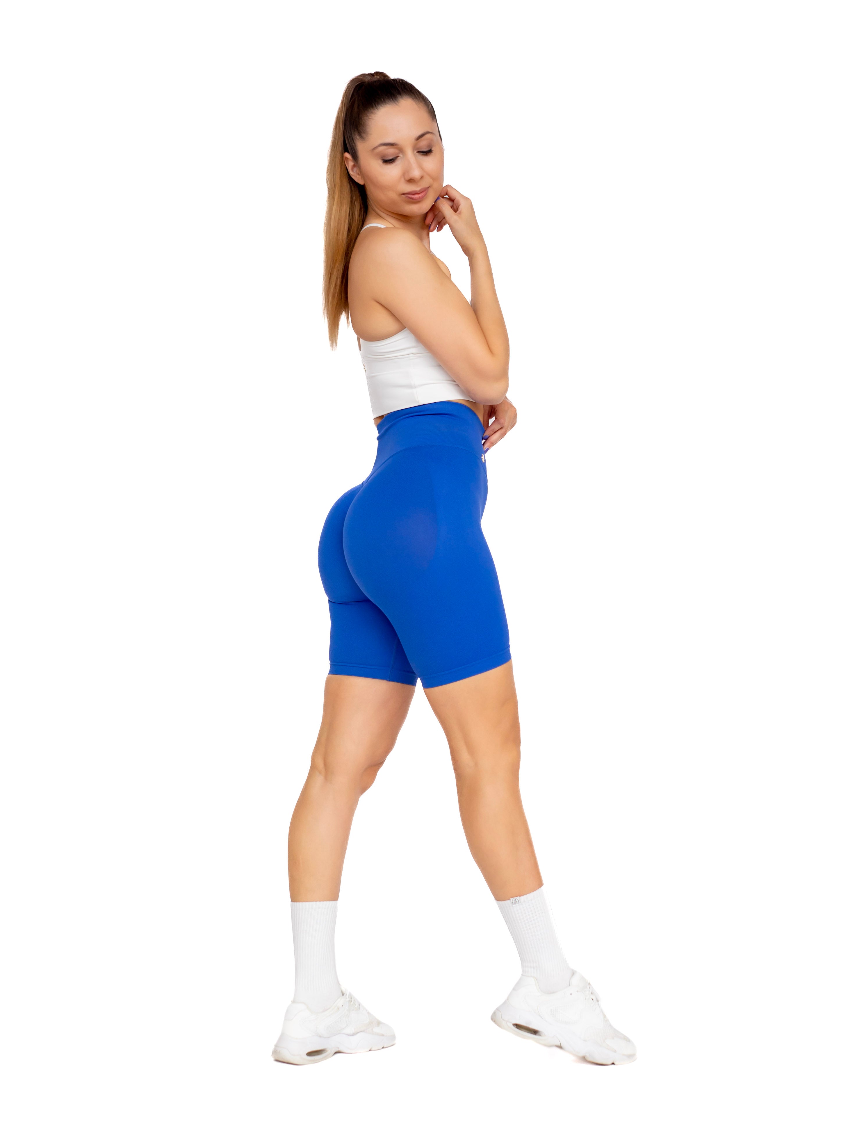 Perfect Peachy Biker Shorts - Royal Blue