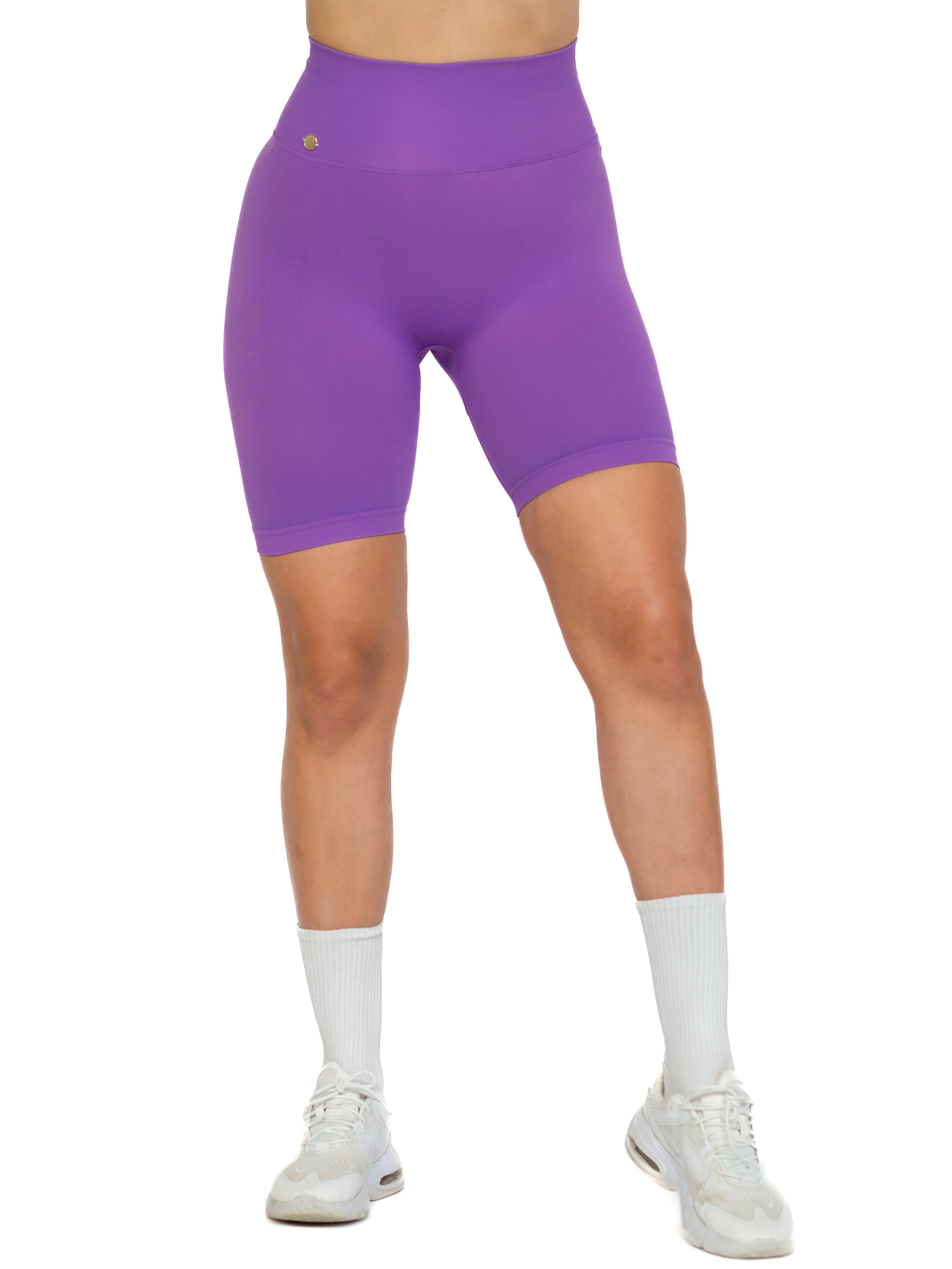 Perfect Peachy Biker Shorts - Bright Purple