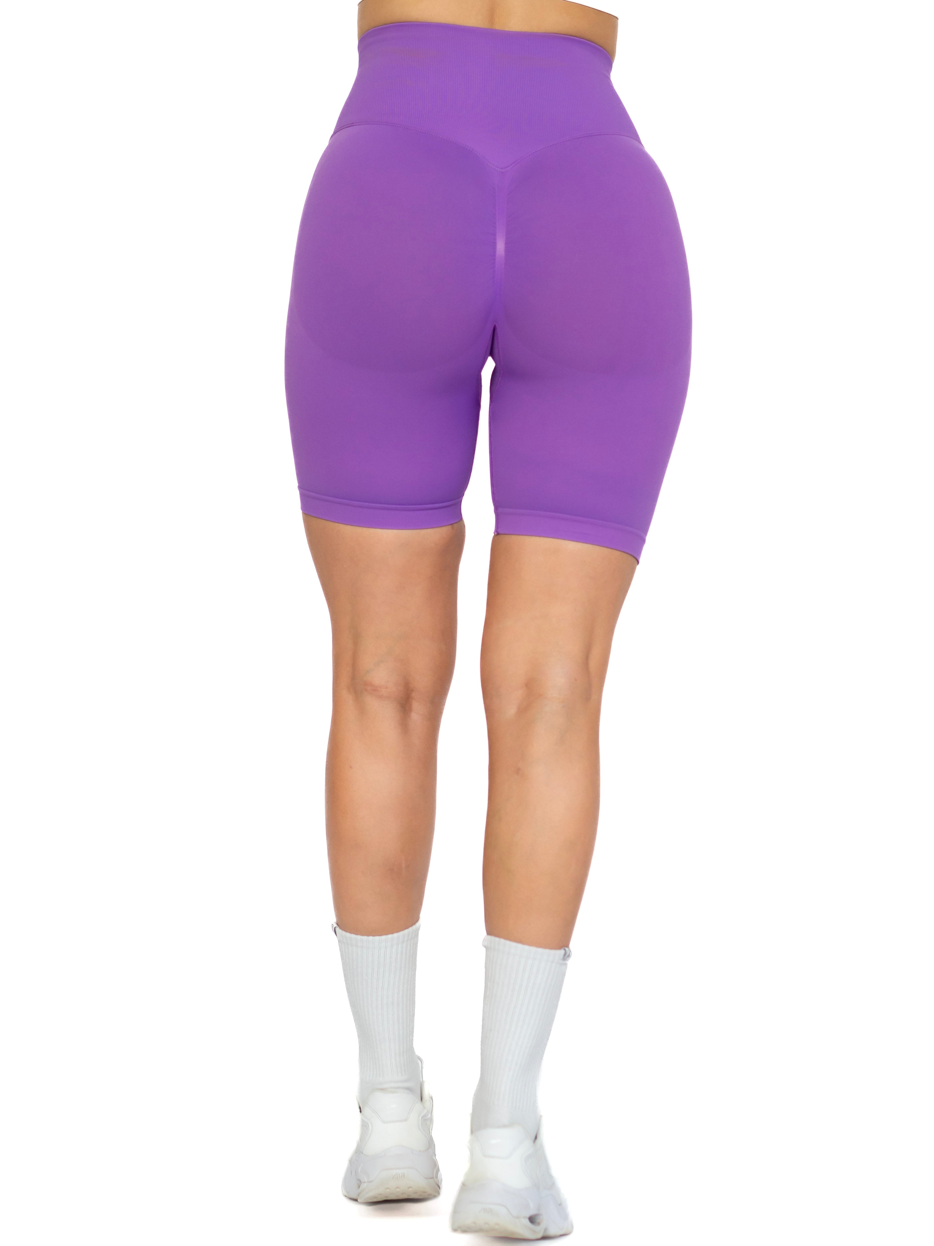 Perfect Peachy Biker Shorts - Bright Purple